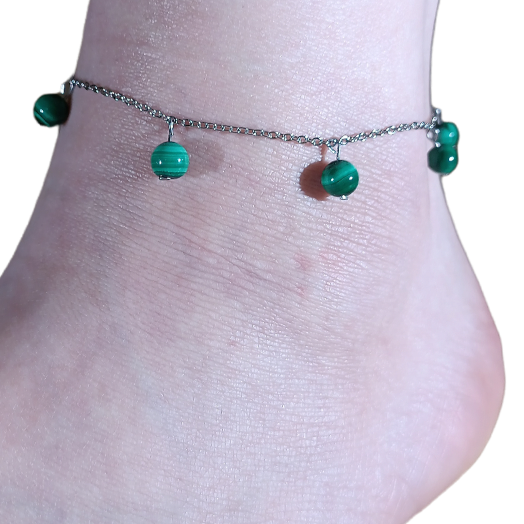 Bracelet de cheville - Malachite