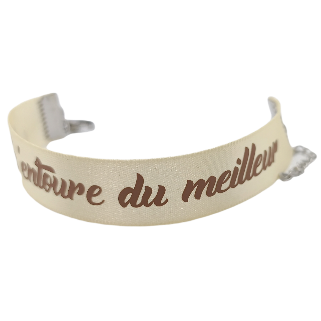 Bracelet en tissu - Je m&#39;entoure du meilleur