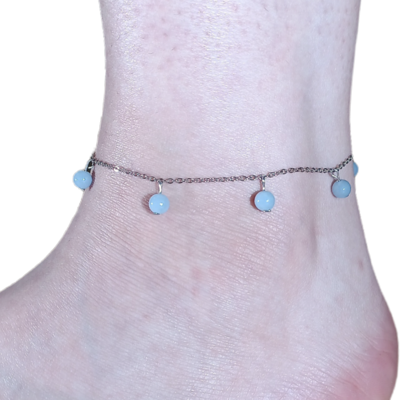 Bracelet de cheville - Angélite