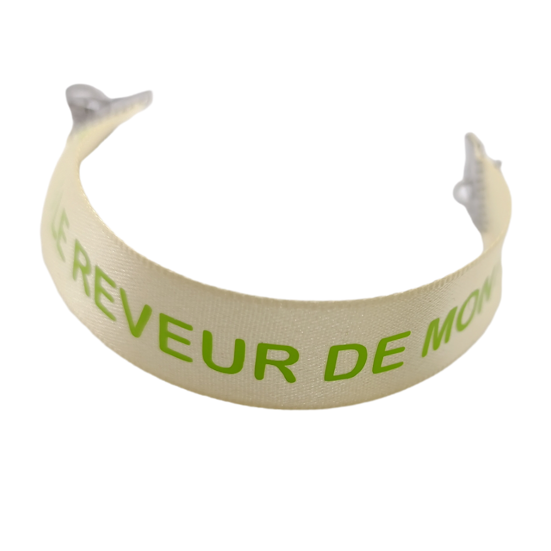 Bracelet en tissu - Je suis le rêveur de mon rêve