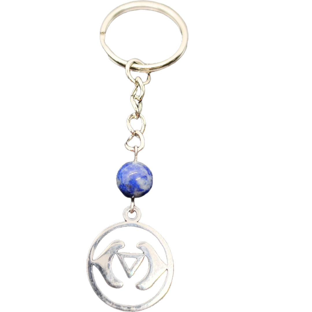 Porte-clés - Lapis lazuli et Chakra du 3e oeil