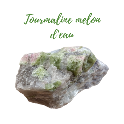 Tourmaline melon d&#39;eau brute - 416gr