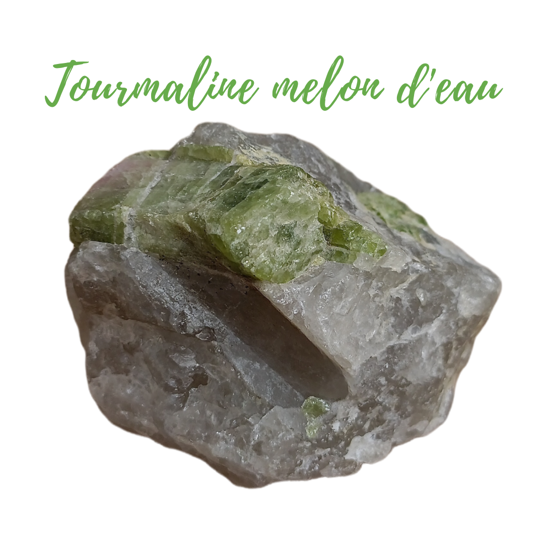 Tourmaline melon d&#39;eau brute - 400gr