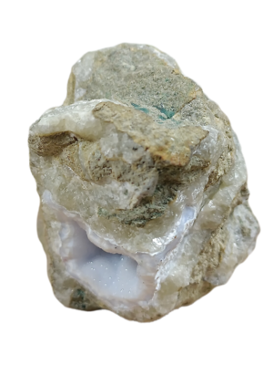Calcédoine bleue brute