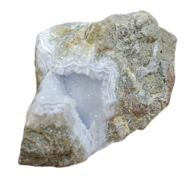 Calcédoine bleue brute
