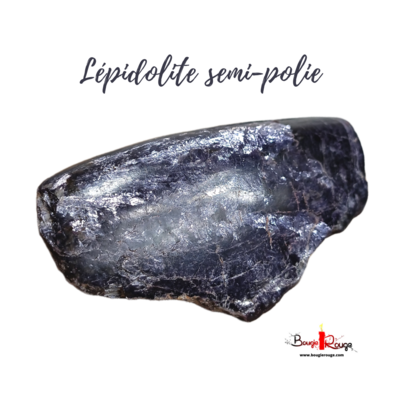 Lépidolite à reflets d&#39;argent - 362 gr