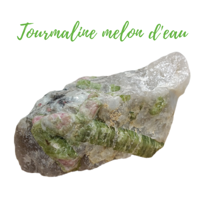 Tourmaline melon d&#39;eau brute - 1138 gr