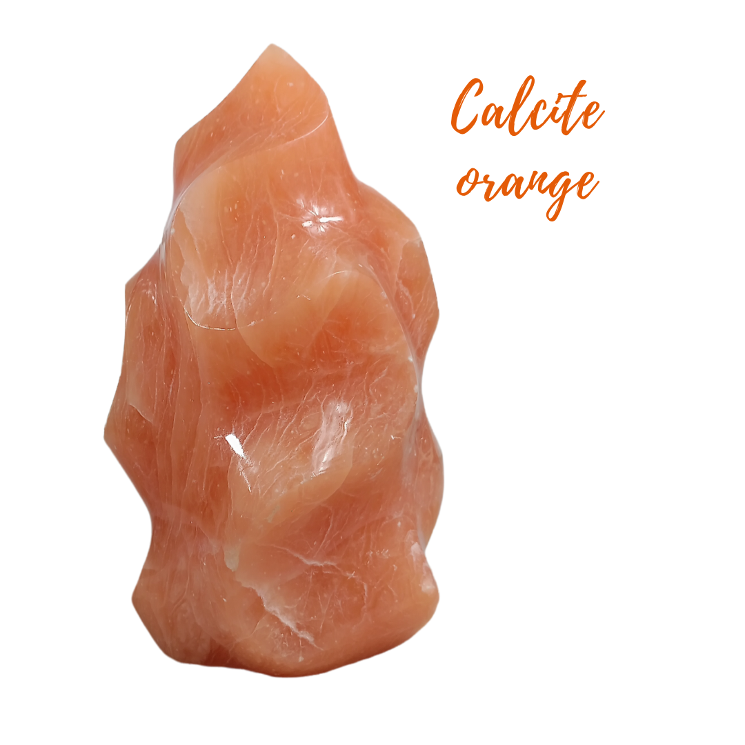 Flamme de Calcite orange - 3132 gr