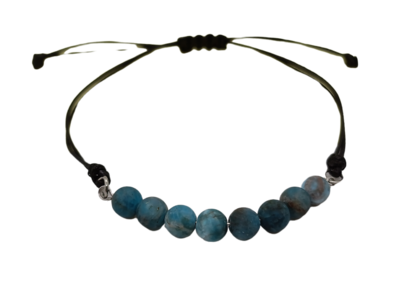 Bracelet en macramé - Apatite mat