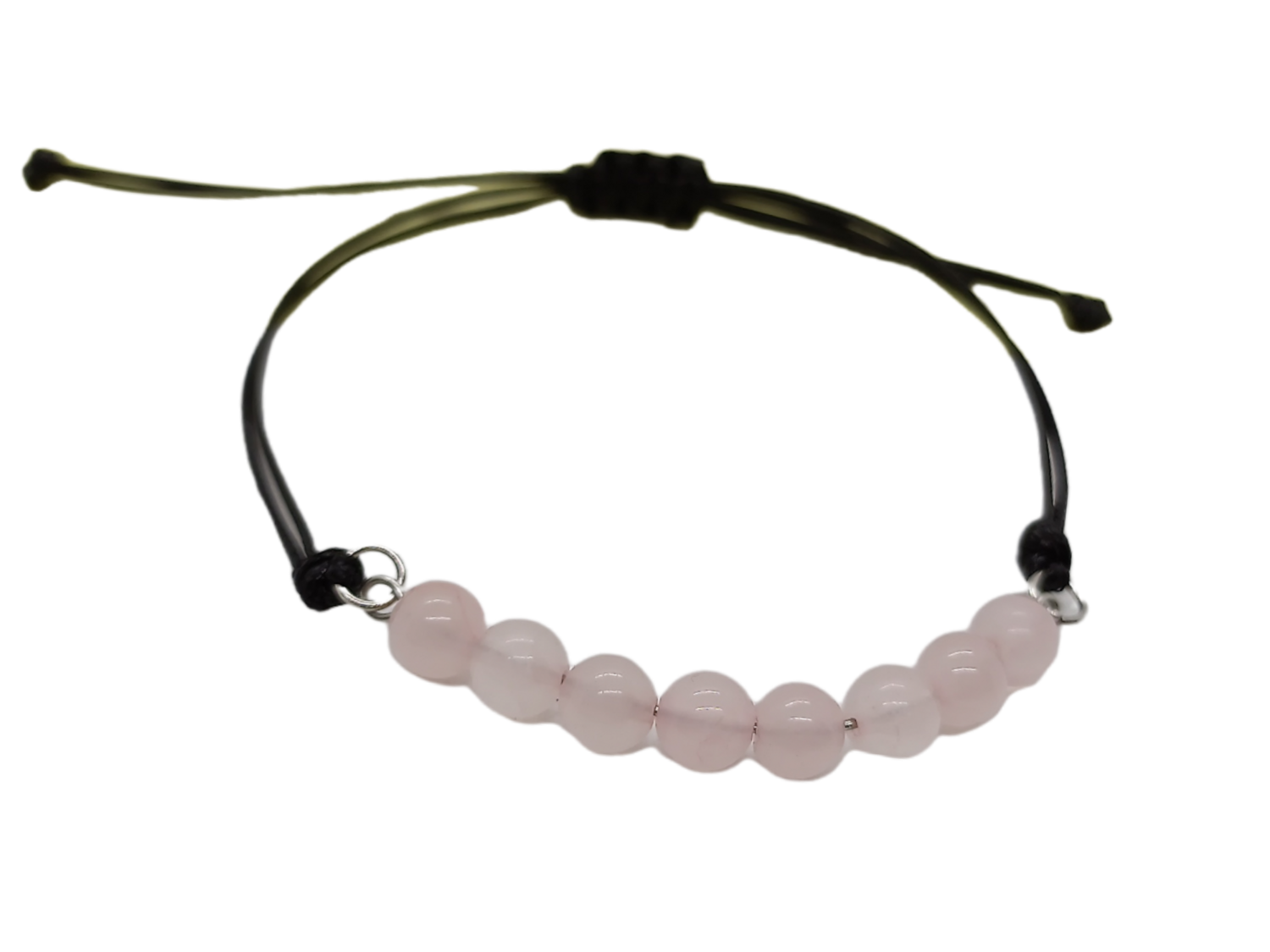 Bracelet en macramé - Quartz rose