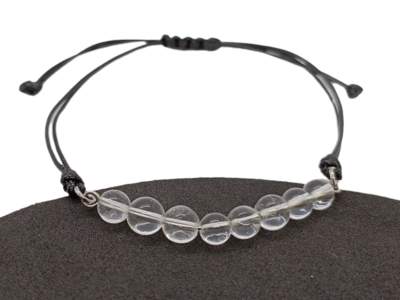 Bracelet en macramé - Cristal de roche