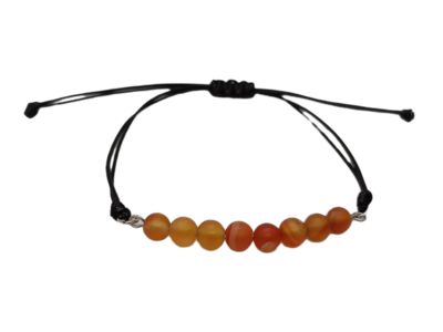 Bracelet en macramé - Cornaline mate