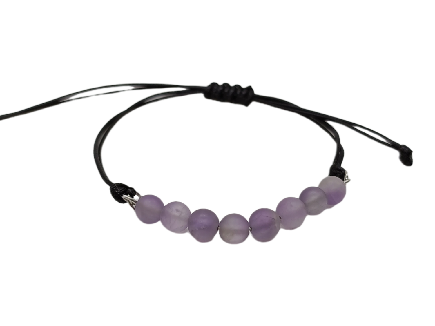 Bracelet en macramé - Améthyste mate