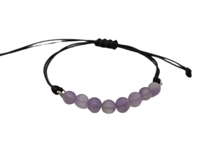 Bracelet en macramé - Améthyste mate