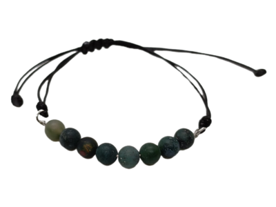 Bracelet en macramé - Agathe mousse mate
