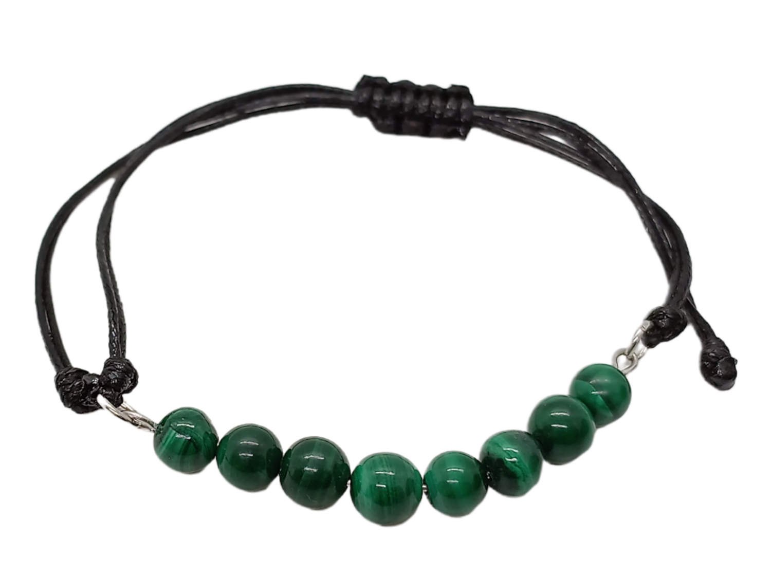Bracelet en macramé - Malachite