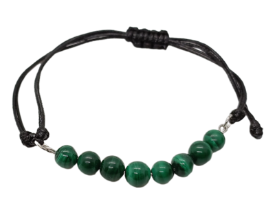 Bracelet en macramé - Malachite