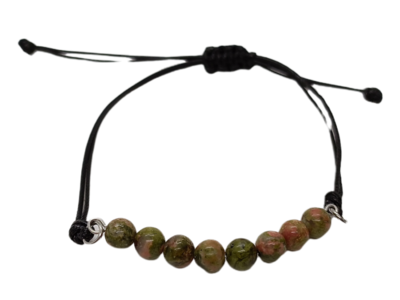 Bracelet en macramé - Unakite
