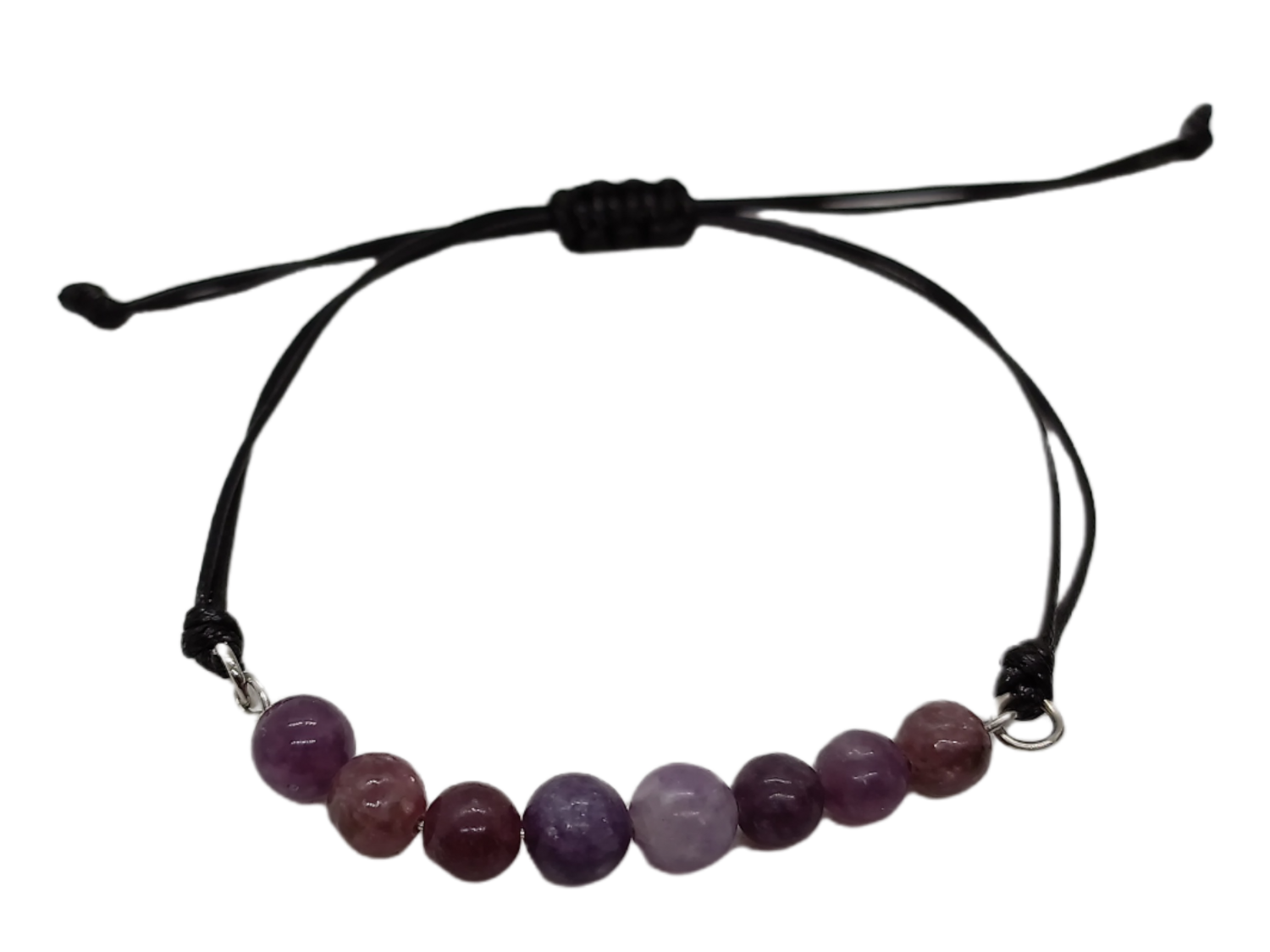 Bracelet en macramé - Lépidolite