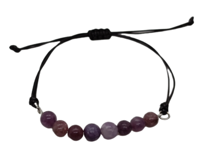 Bracelet en macramé - Lépidolite
