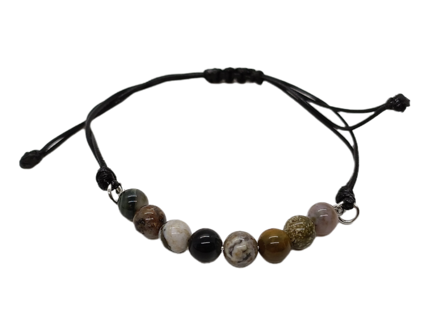 Bracelet en macramé - Jaspe Océan