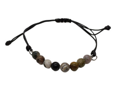 Bracelet en macramé - Jaspe Océan
