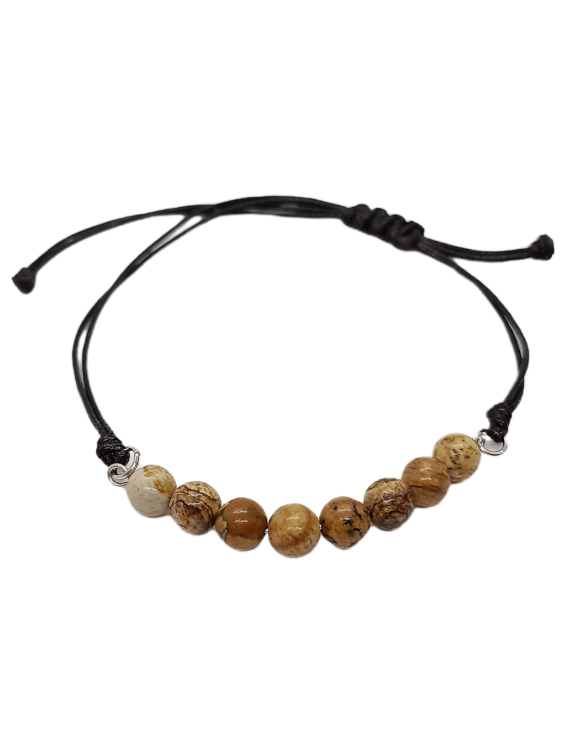 Bracelet en macramé - Jaspe paysage