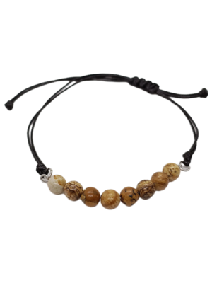 Bracelet en macramé - Jaspe paysage
