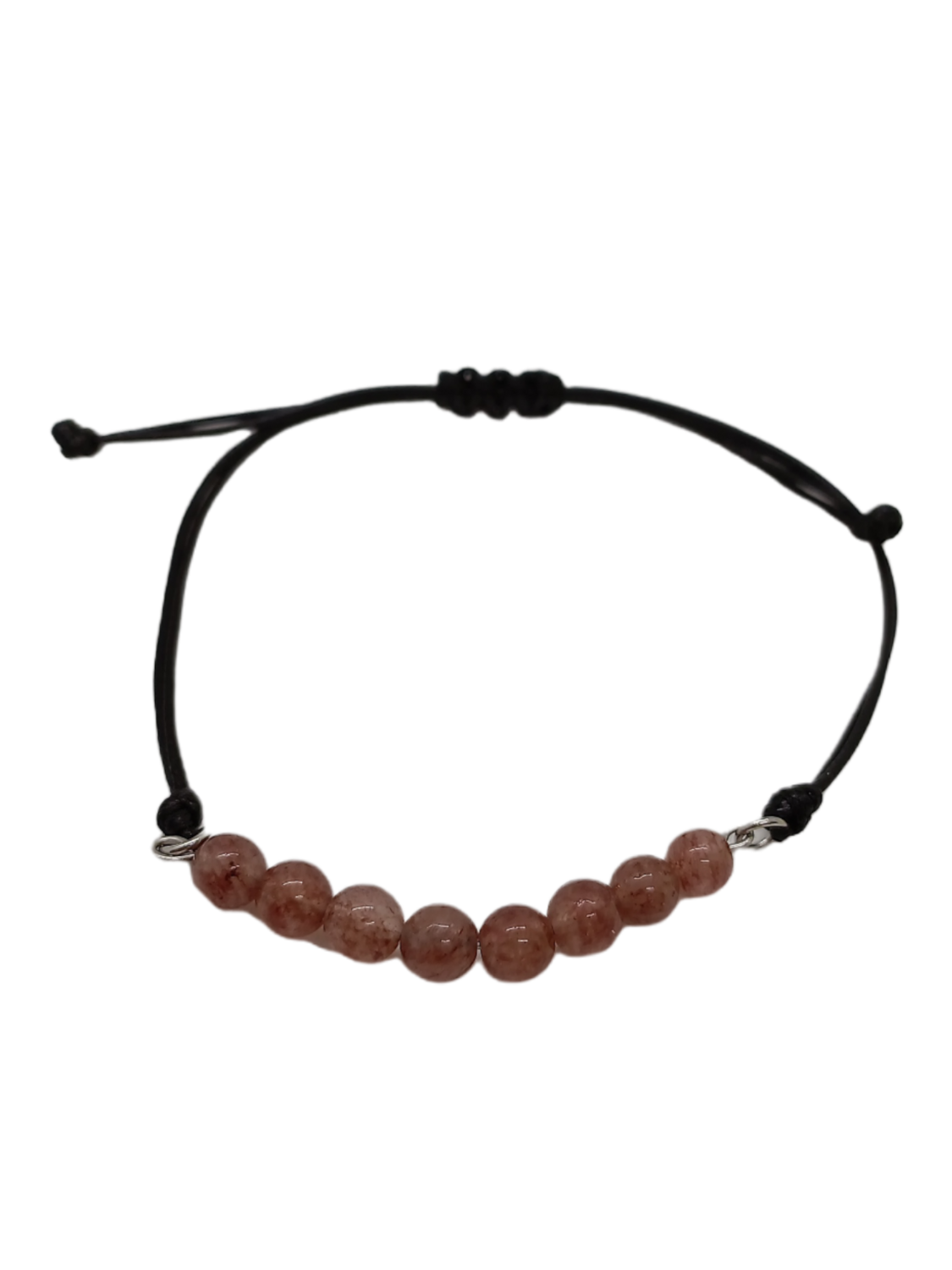 Bracelet en macramé - Quartz Hématoïde
