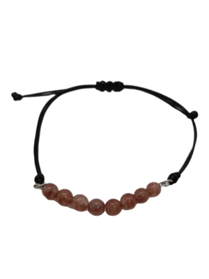 Bracelet en macramé - Quartz Hématoïde