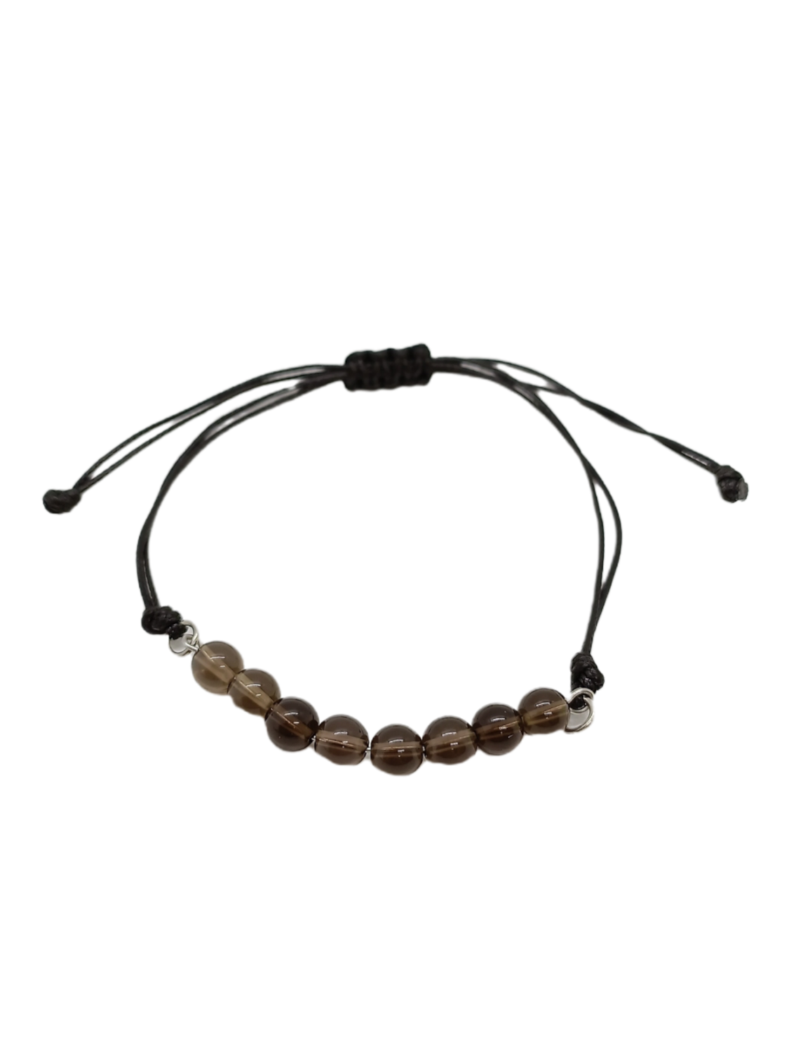Bracelet en macramé - Quartz fumé