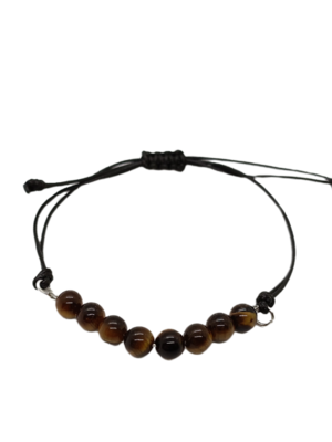 Bracelet en macramé - Oeil-de-tigre