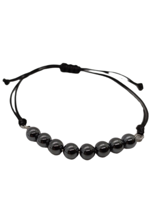 Bracelet en macramé - Hématite