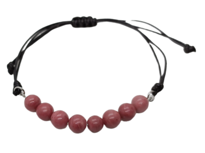 Bracelet en macramé - Rhodonite