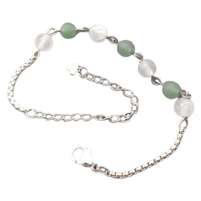 Bracelet - Sélénite et Aventurine mate