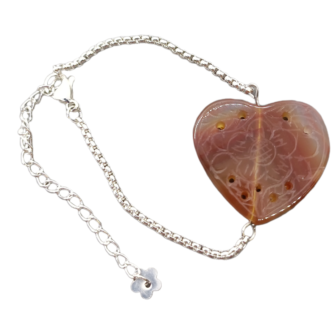Bracelet - Coeur de Cornaline fantaisy