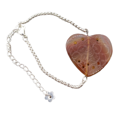 Bracelet - Coeur de Cornaline fantaisy