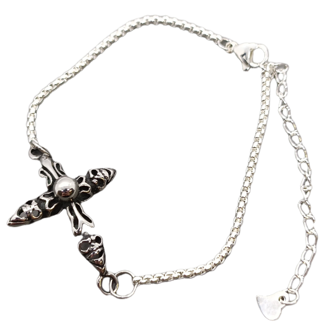 Bracelet Croix et crânes