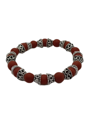 Bracelet Jaspe rouge - mat