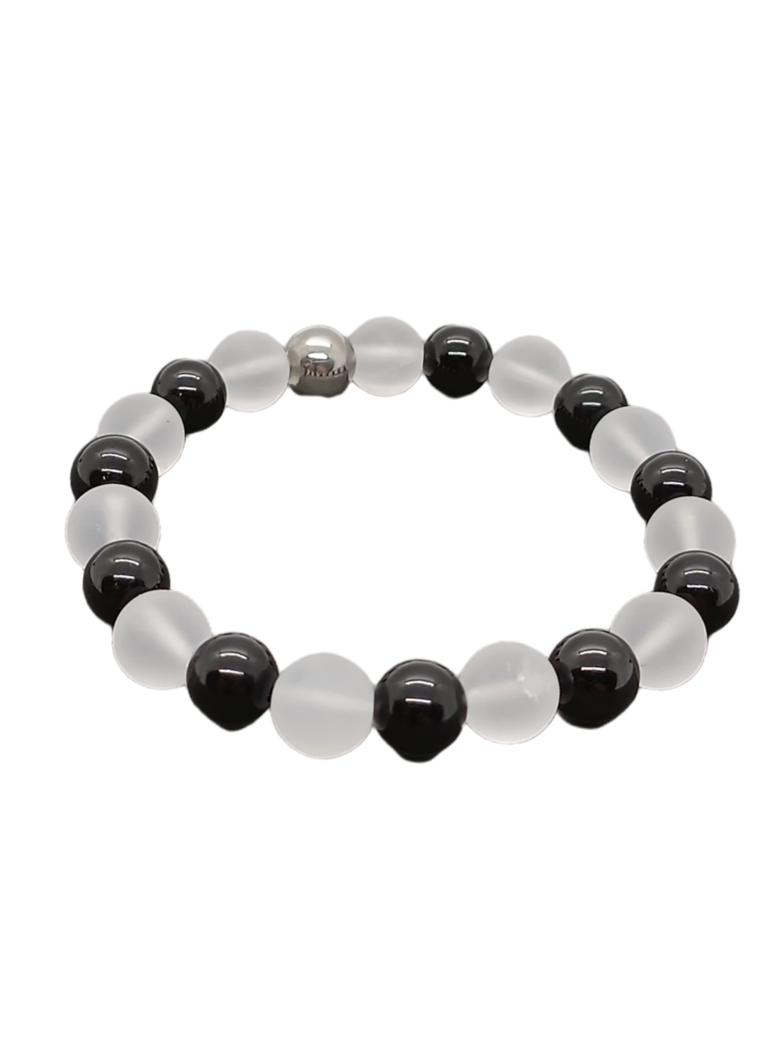 Bracelet Spinelle et Cristal de roche mat