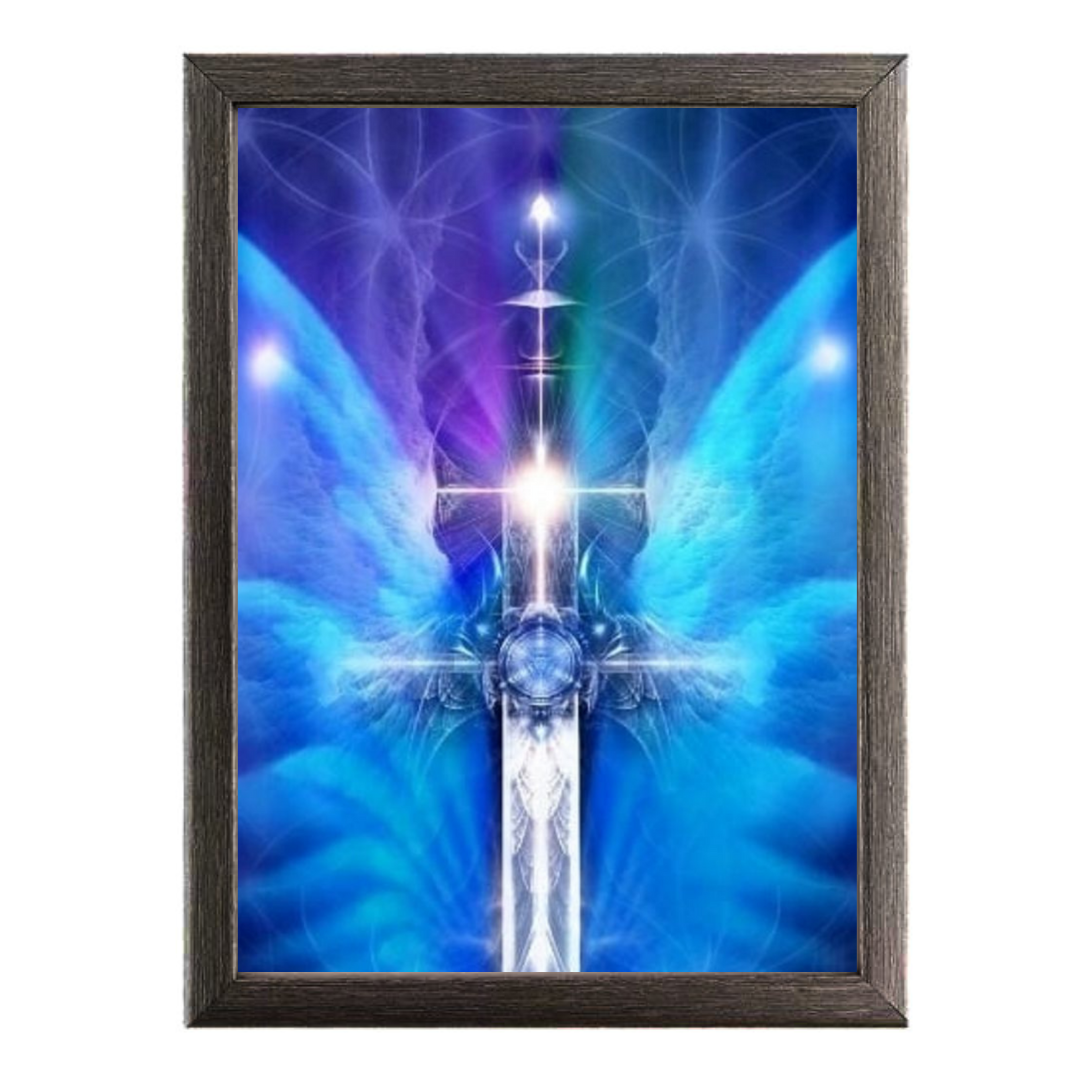 Cadre épée de l'Archange Michaël - 13x18 cm