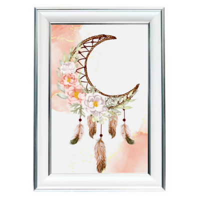 Cadre Lune Dream catcher - 10x15 cm