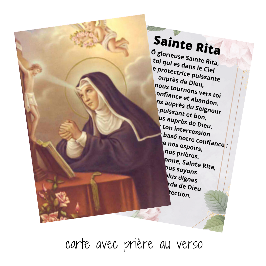 Carte de prière - Sainte Rita