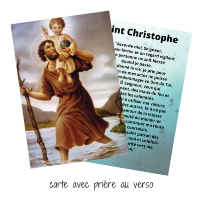 Carte de prière - Saint Christophe