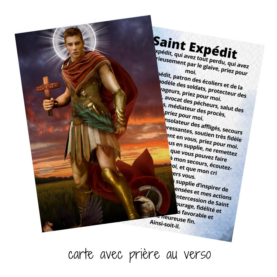 Carte de prière - Saint Expédit