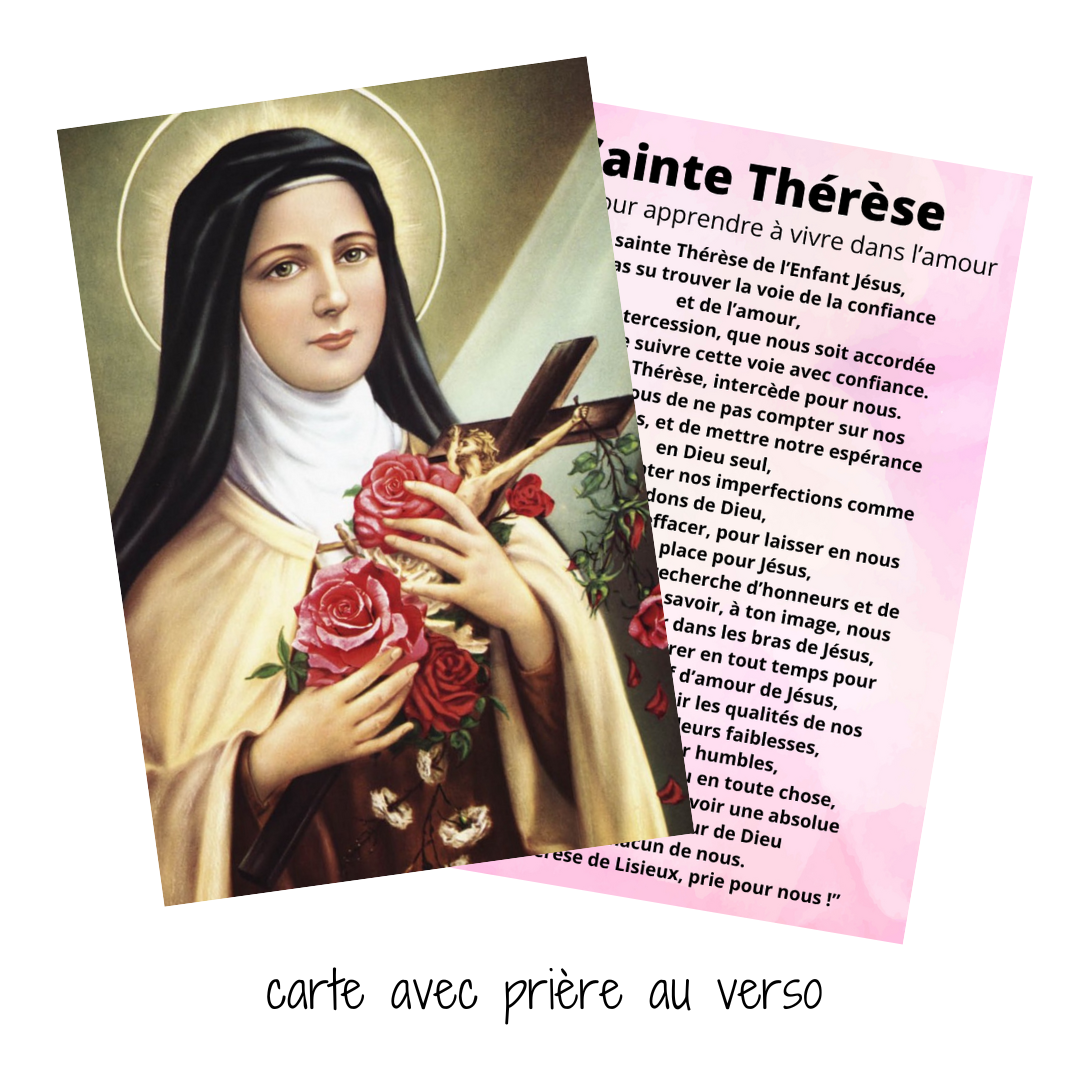 Carte de prière - Sainte Thérèse