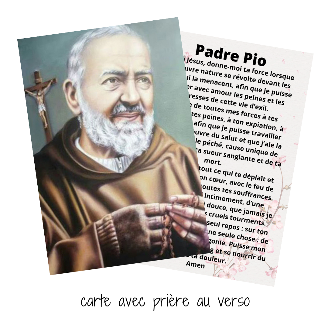 Carte de prière - Padre Pio