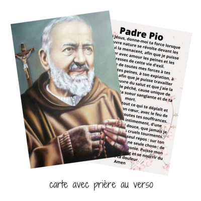 Carte de prière - Padre Pio