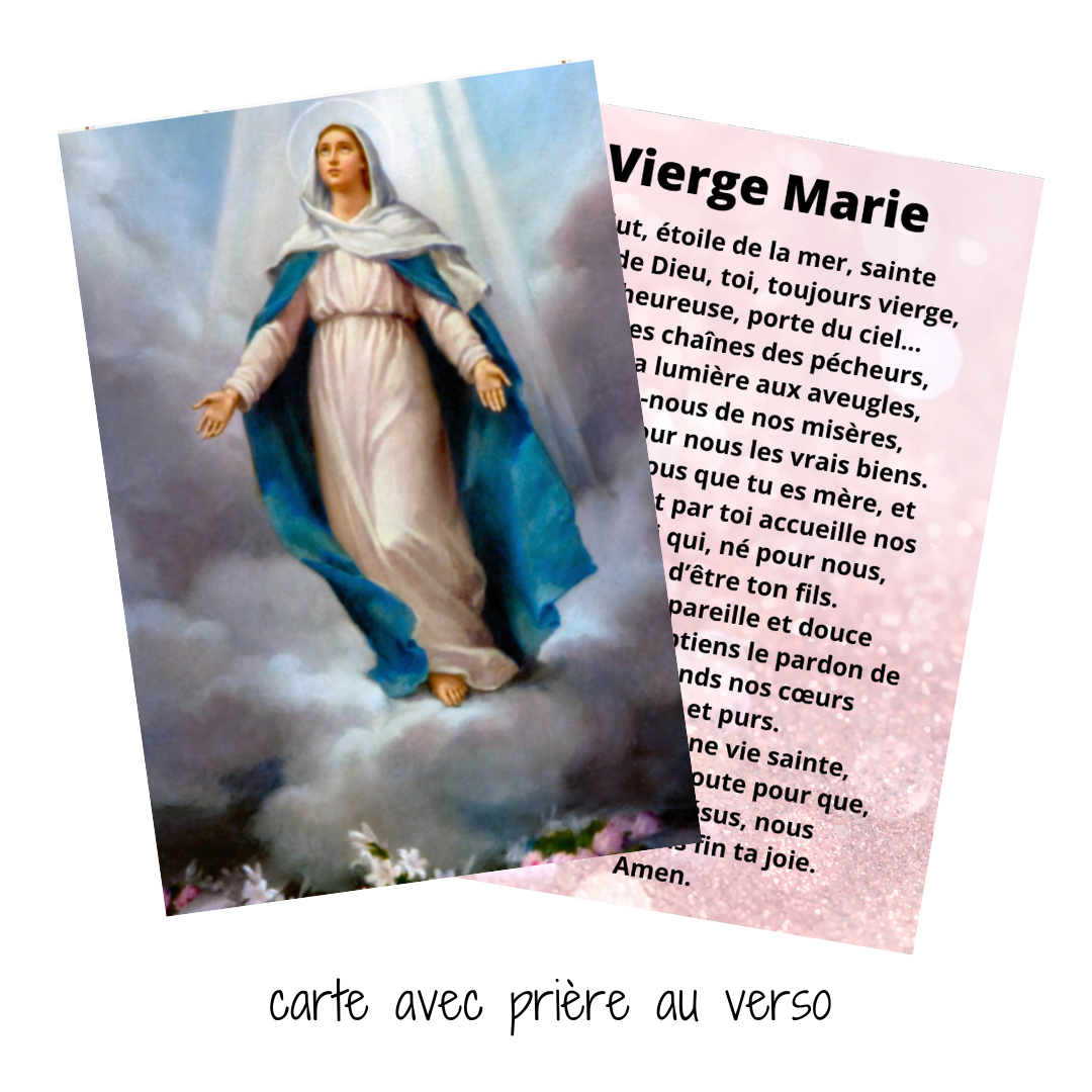 Carte de prière - Vierge Marie