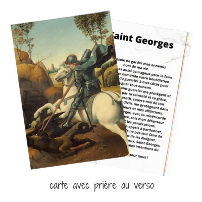 Carte de prière - Saint Georges